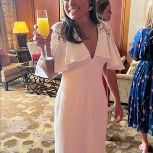 Tadashi Shoji bridal- midi caplet dress